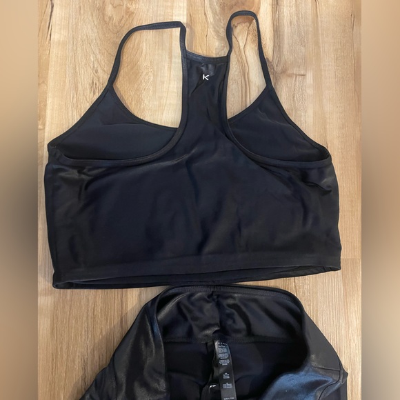 Koral Women's Black Top and Leggings Set - Picture 2 of 3